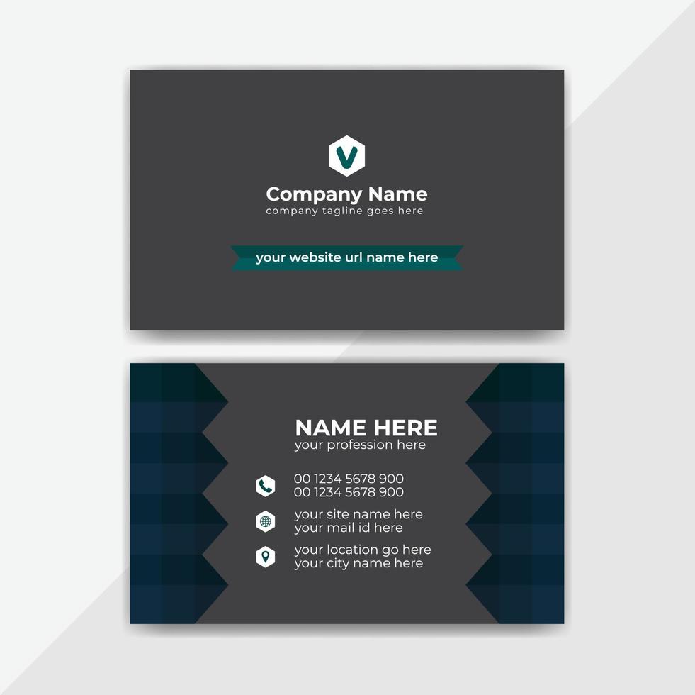 Creative and Professional Business card design with colorful layout vector