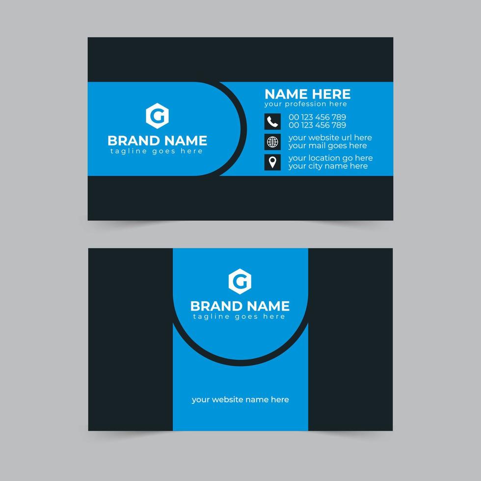 Creative and modern business card design with colorful layout vector
