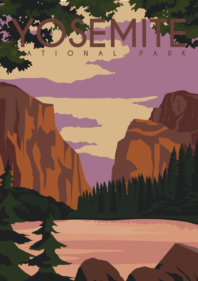 Yosemite Vector Illustration Background