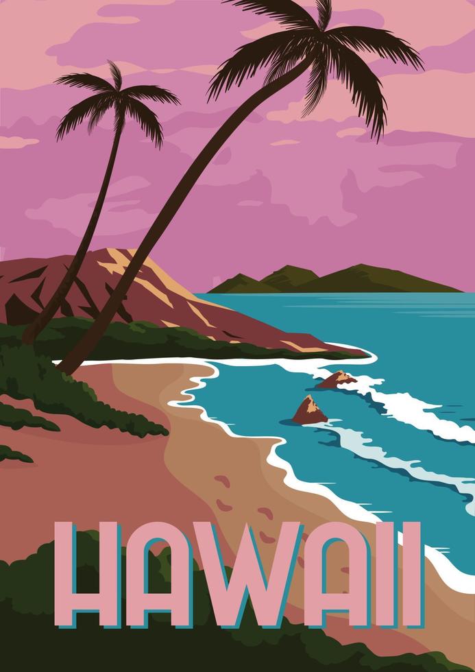 Hawaii Vector Illustration Background