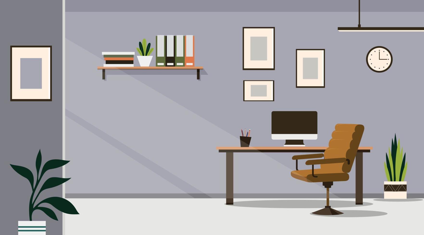 Minimalist Work Space Illustration Background vector