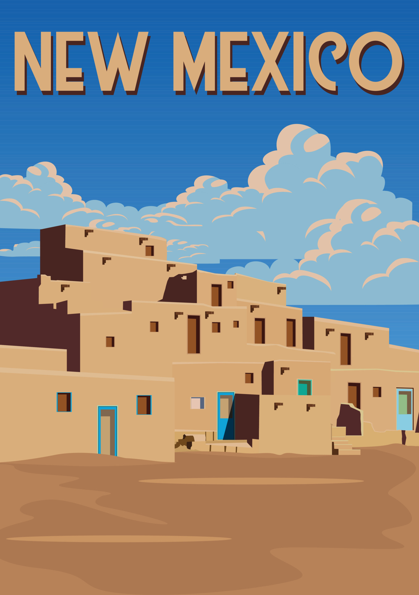 New Mexico Vector Illustration Background 5109474 Vector Art at Vecteezy