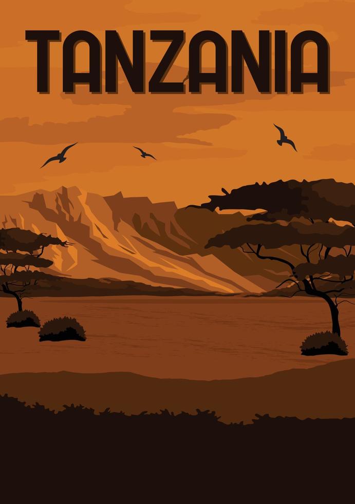 fondo de ilustración de vector de tanzania