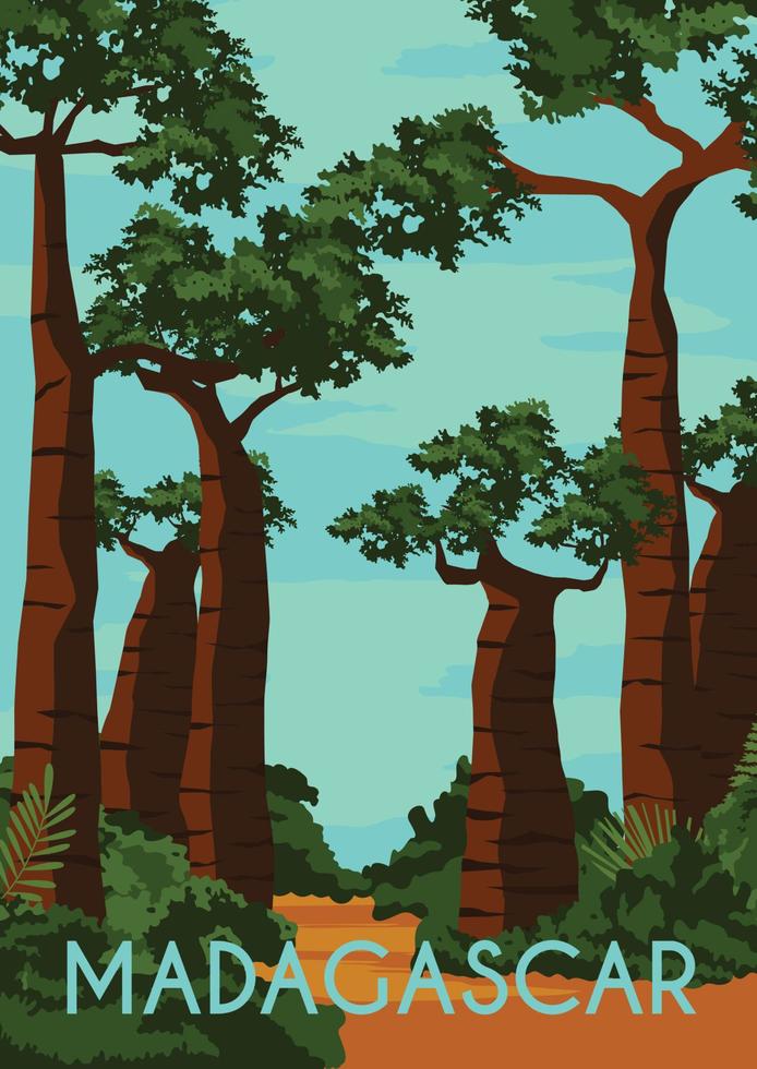 fondo de ilustración de vector de madagascar