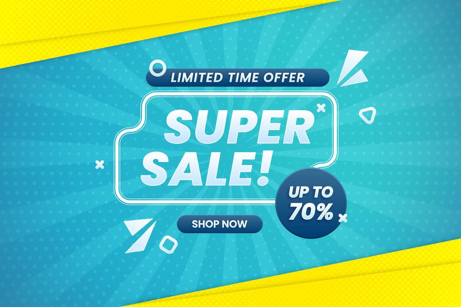 Super sale background with offer details vector