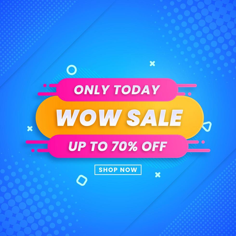 Gradient sale background with discount. shop now vector