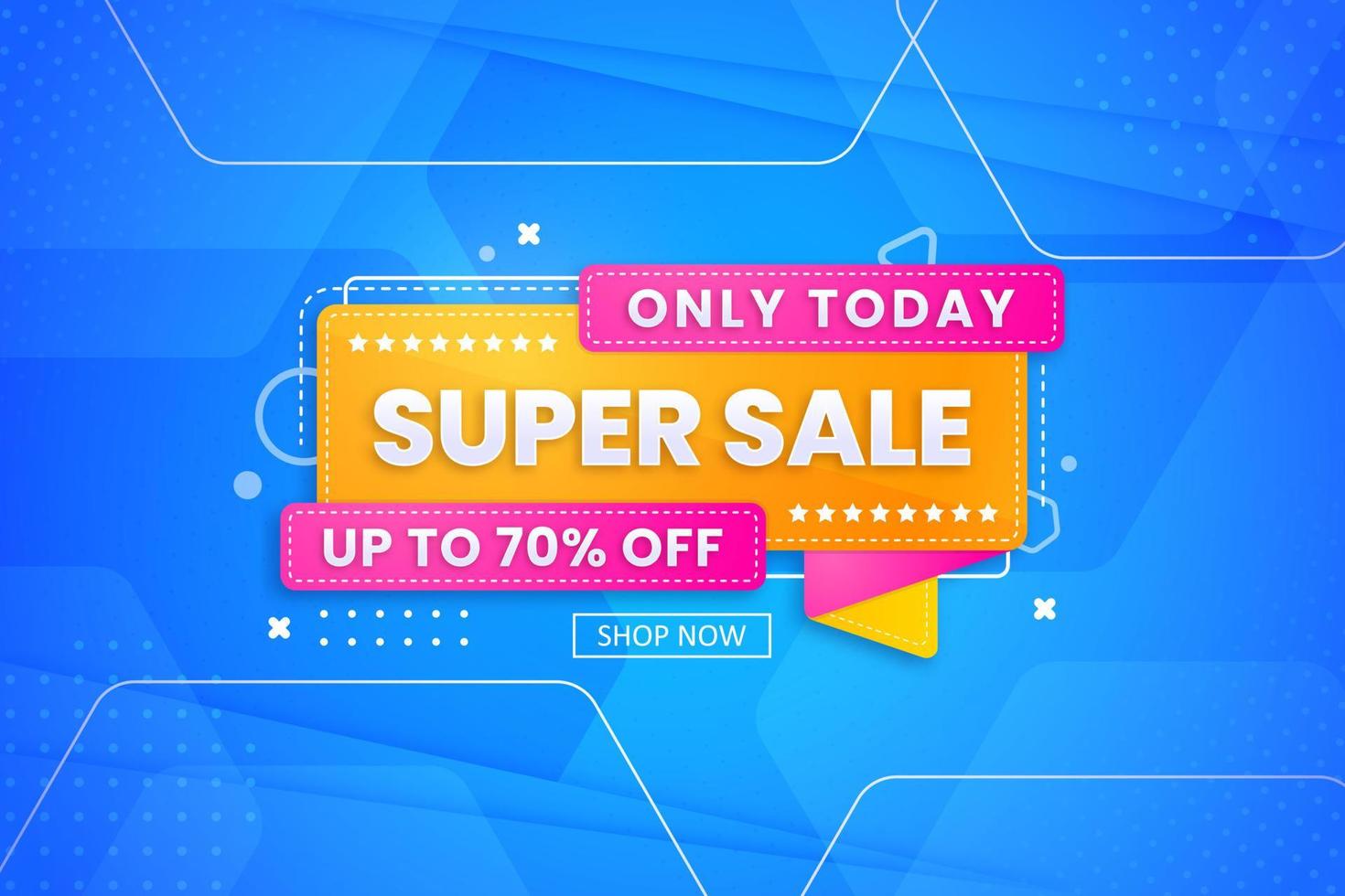 Sale promotion banner with abstract background vector