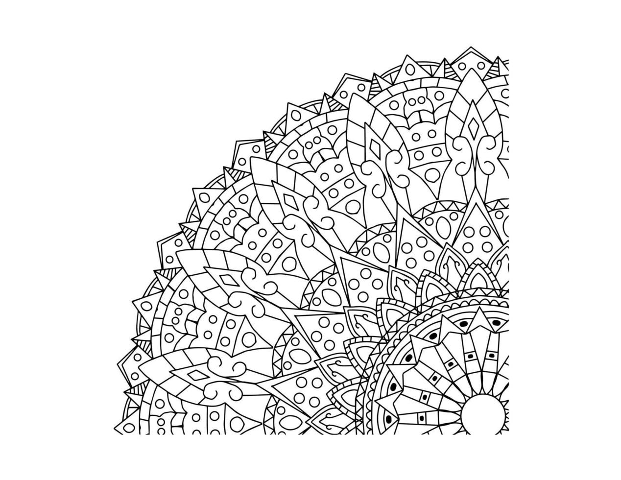 Mandala design with royal look black and white, mehndi, tattoo, coloring, vector