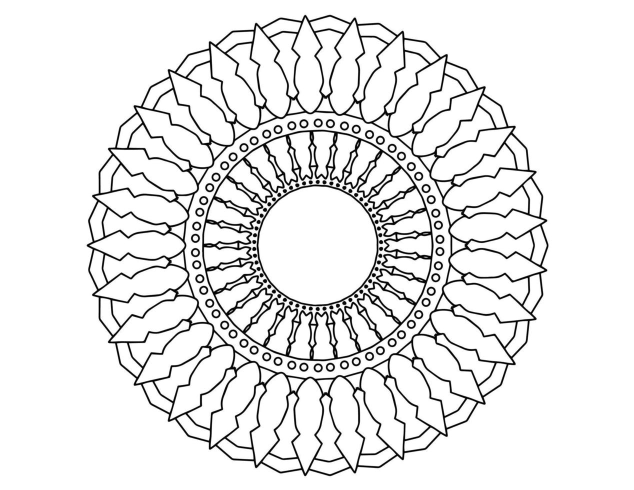 Mandala design with royal look black and white, mehndi, tattoo, coloring, vector