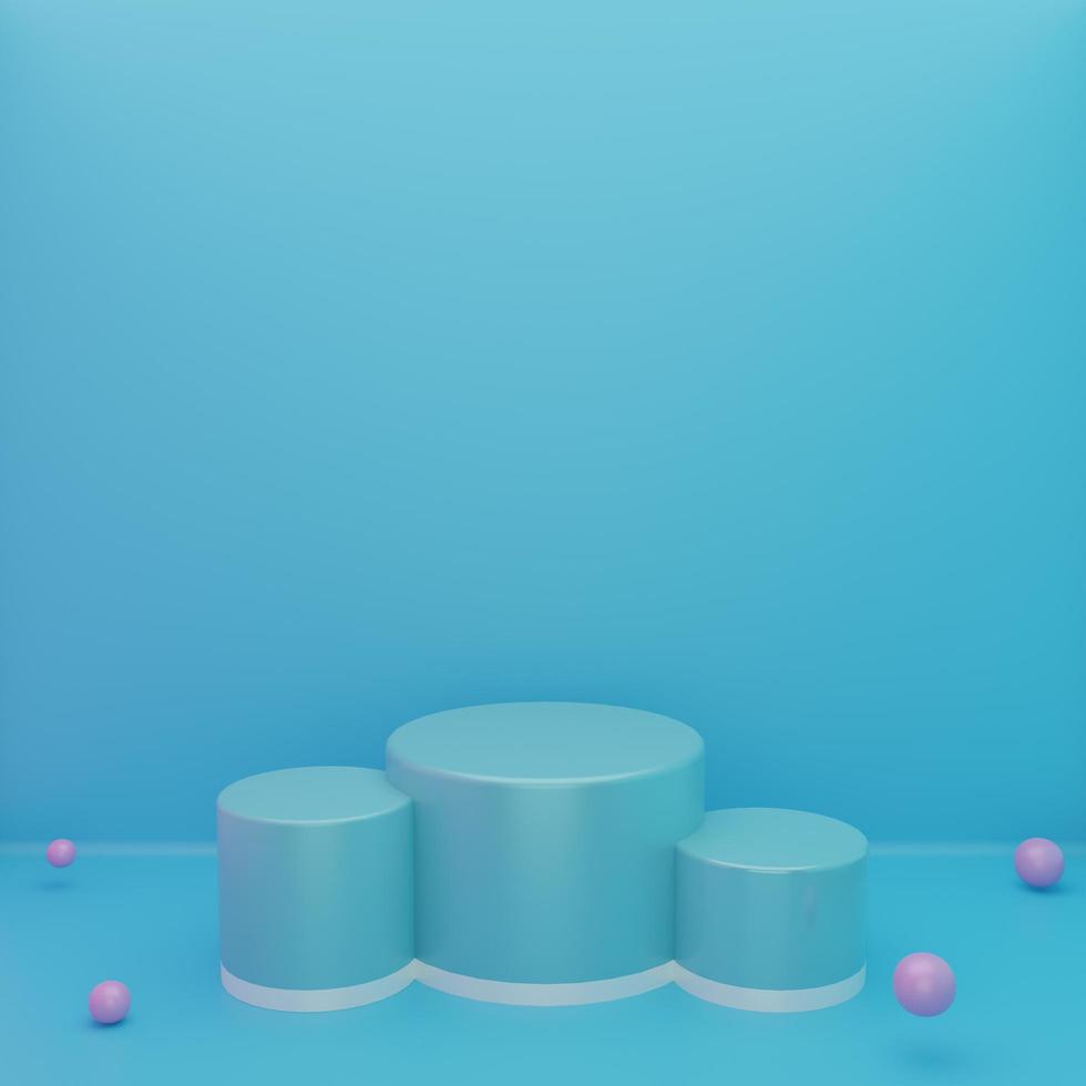 3d rendering of the podium in pastel and elegant colors photo