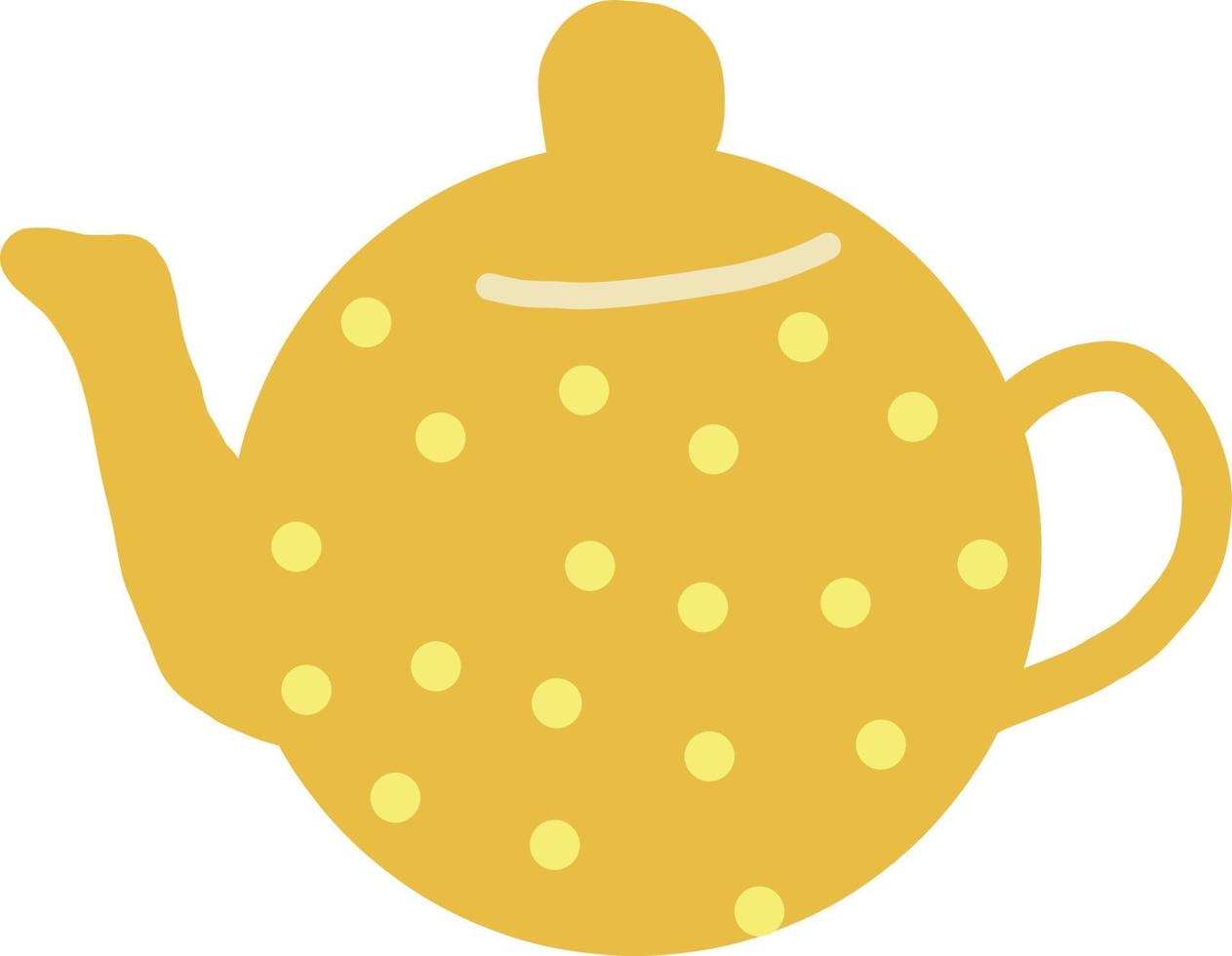 teapot hand drawn in trending color 2021. scandinavian hygge. cozy home vector