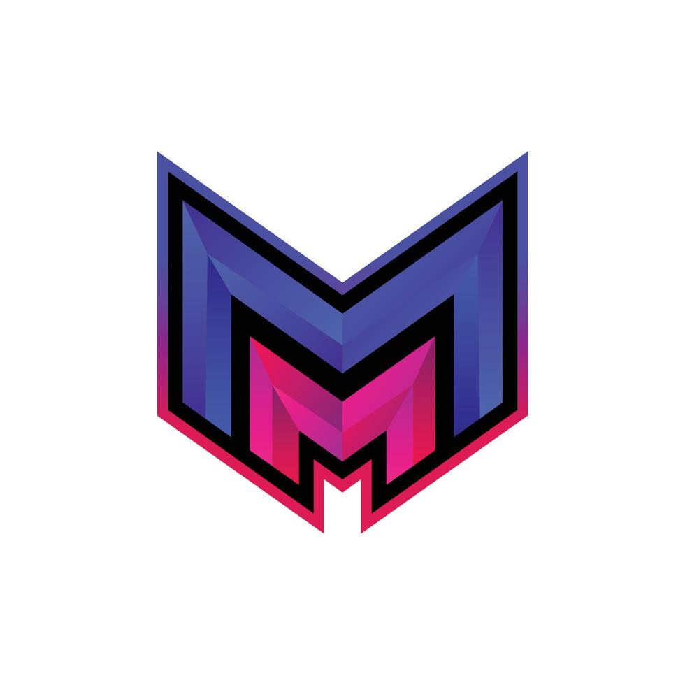 Initial M,M for gaming etc,Logo Designs Vector editable as you wish.