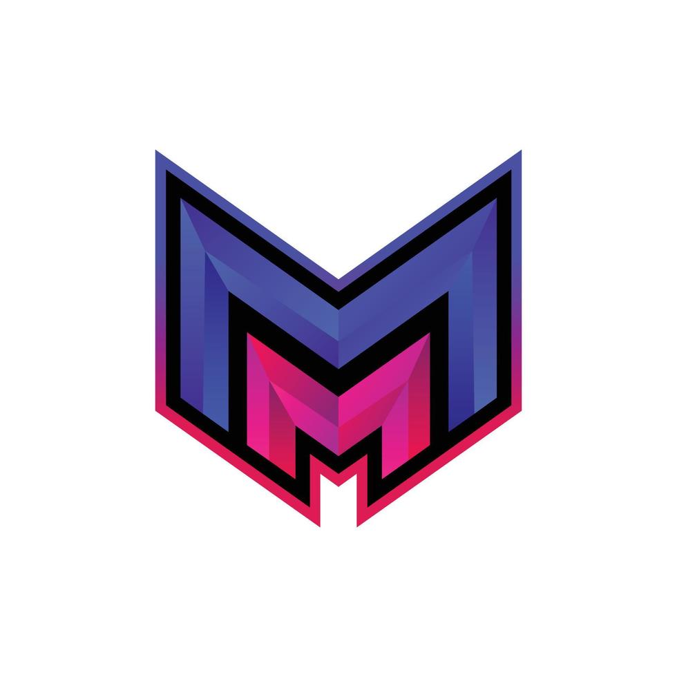 Initial M,M for gaming etc,Logo Designs Vector editable as you wish.