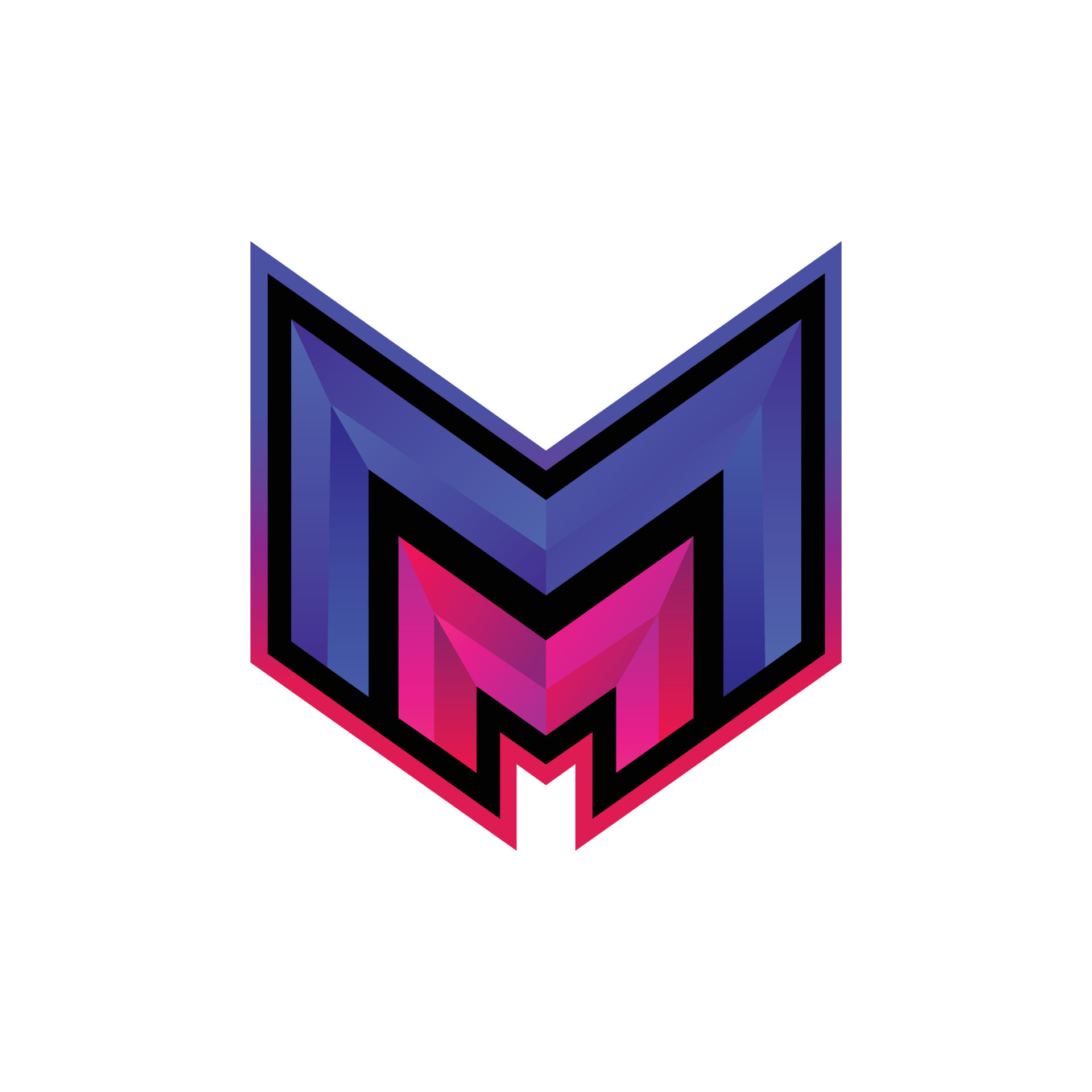 Creative letter mm logo gaming esport with shield Vector Image