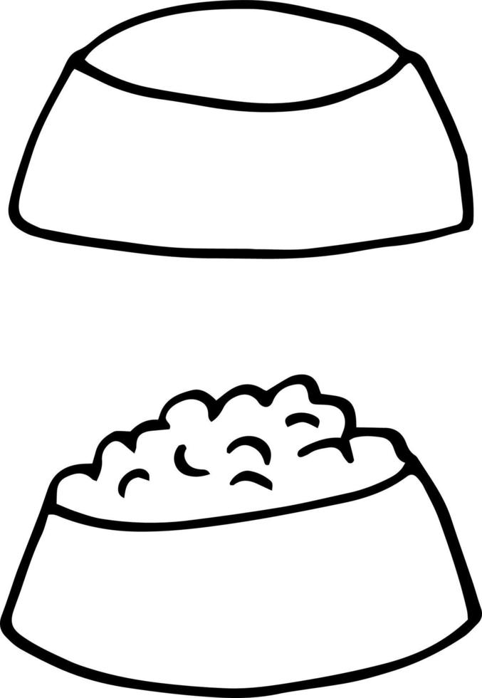 Comparable acceleration bottle bowl with pet food icon set. hand drawn doodle. , scandinavian, nordic,  minimalism monochrome 5109981 Vector Art at Vecteezy