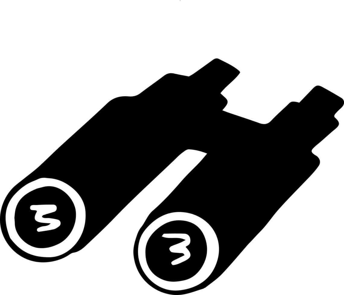 binoculars icon. hand drawn doodle. , scandinavian nordic minimalism monochrome tool vector