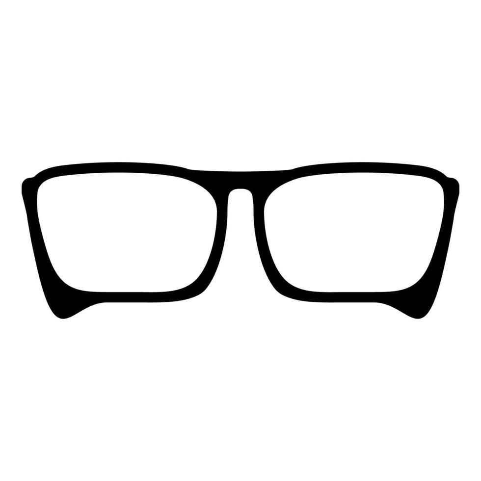 Stylish black glasses.Eyeglass frames for summer, party, beach.Decoration for the face.Vector illustration vector