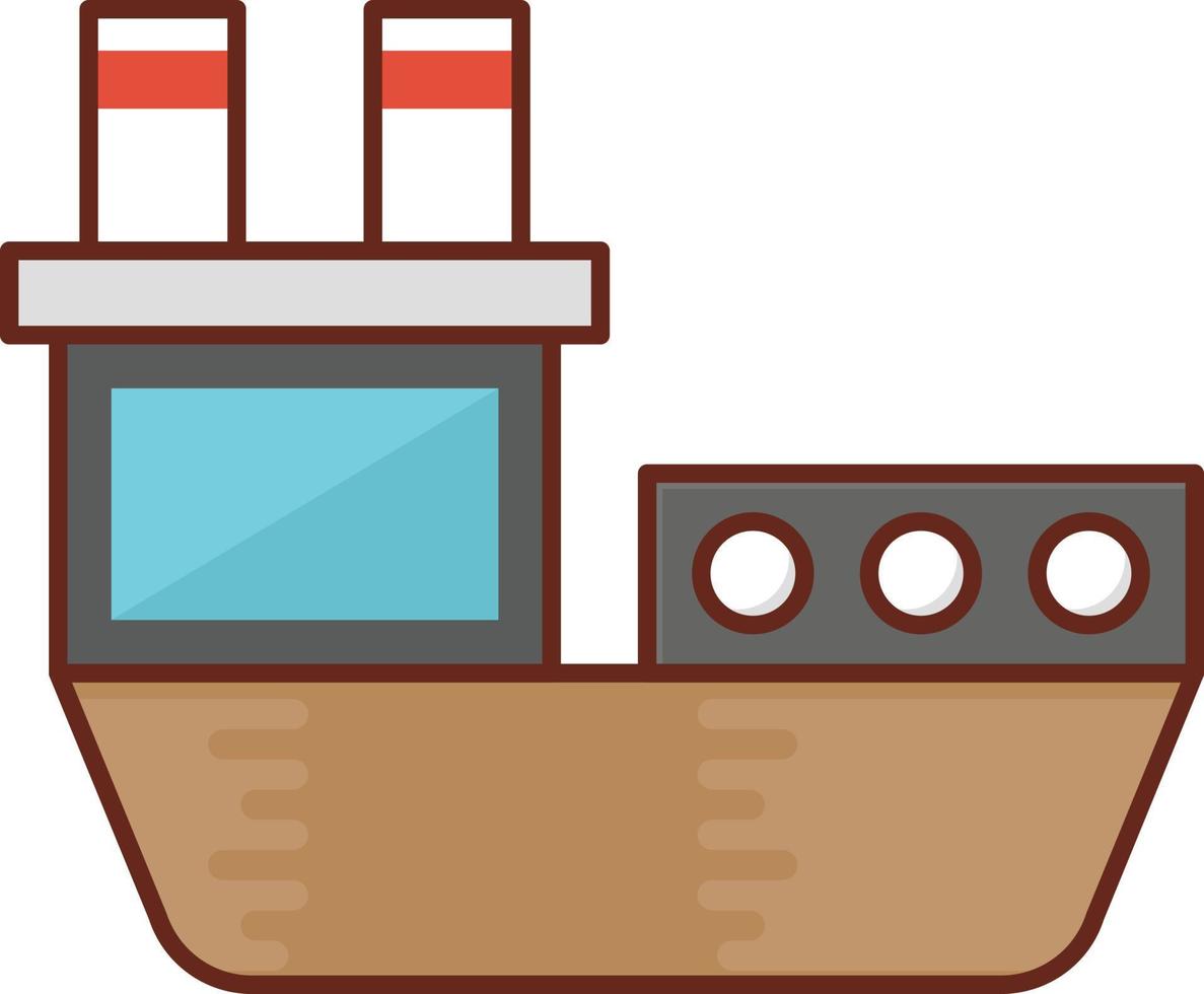 ilustración vectorial de crucero sobre un fondo transparente. símbolos de primera calidad. icono de color plano de línea vectorial para concepto y diseño gráfico. vector