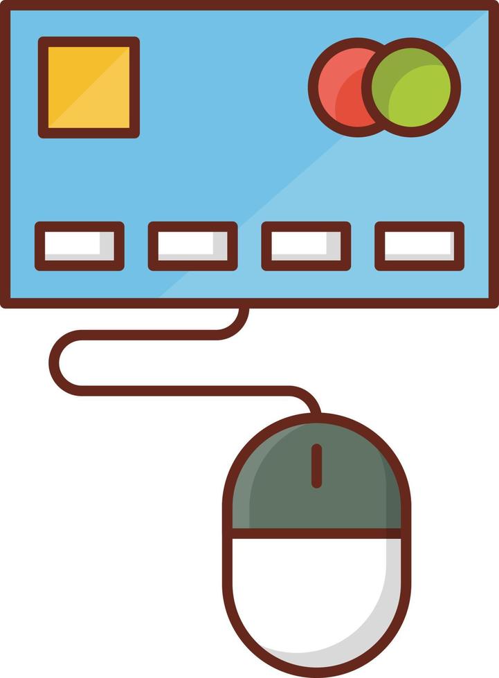 ilustración de vector de pago por clic en un fondo transparente. símbolos de primera calidad. icono de color plano de línea vectorial para concepto y diseño gráfico.