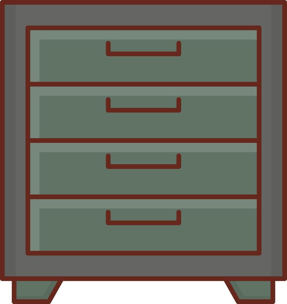 drawer Vector illustration on a transparent background. Premium quality symbols. Vector Line Flat color  icon for concept and graphic design.