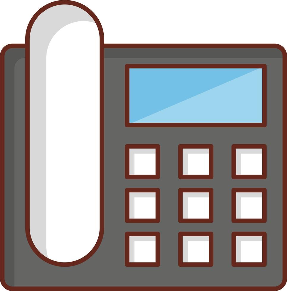 Ilustración de vector de teléfono sobre un fondo transparente. símbolos de primera calidad. icono de color plano de línea vectorial para concepto y diseño gráfico.