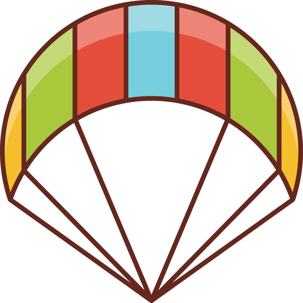 paragliding Vector illustration on a transparent background. Premium quality symbols. Vector Line Flat color  icon for concept and graphic design.