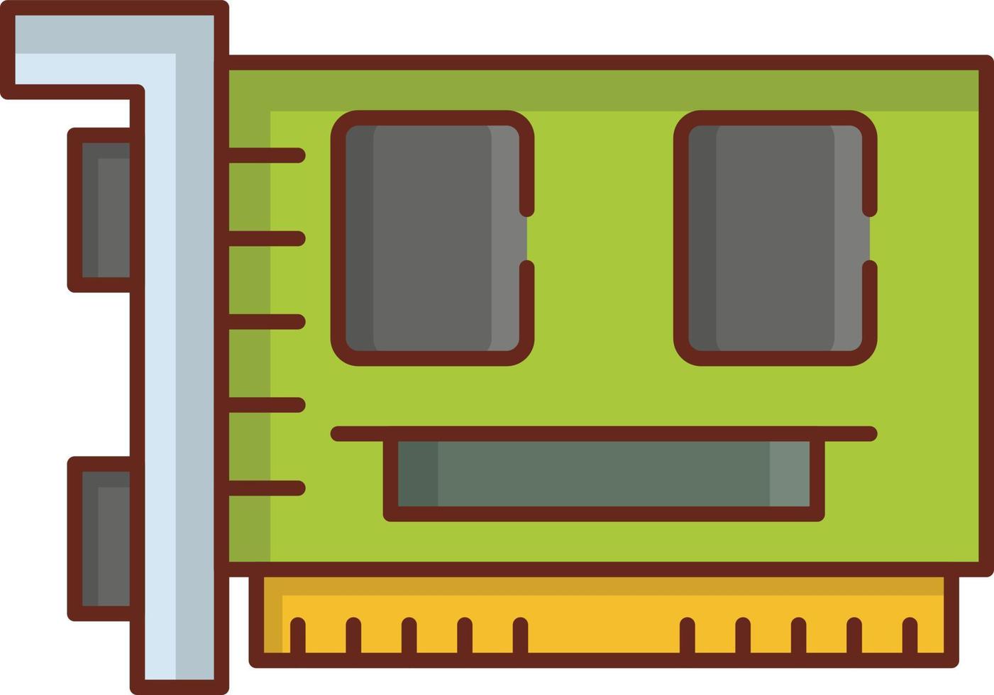 motherboard Vector illustration on a transparent background. Premium quality symbols. Vector Line Flat color  icon for concept and graphic design.