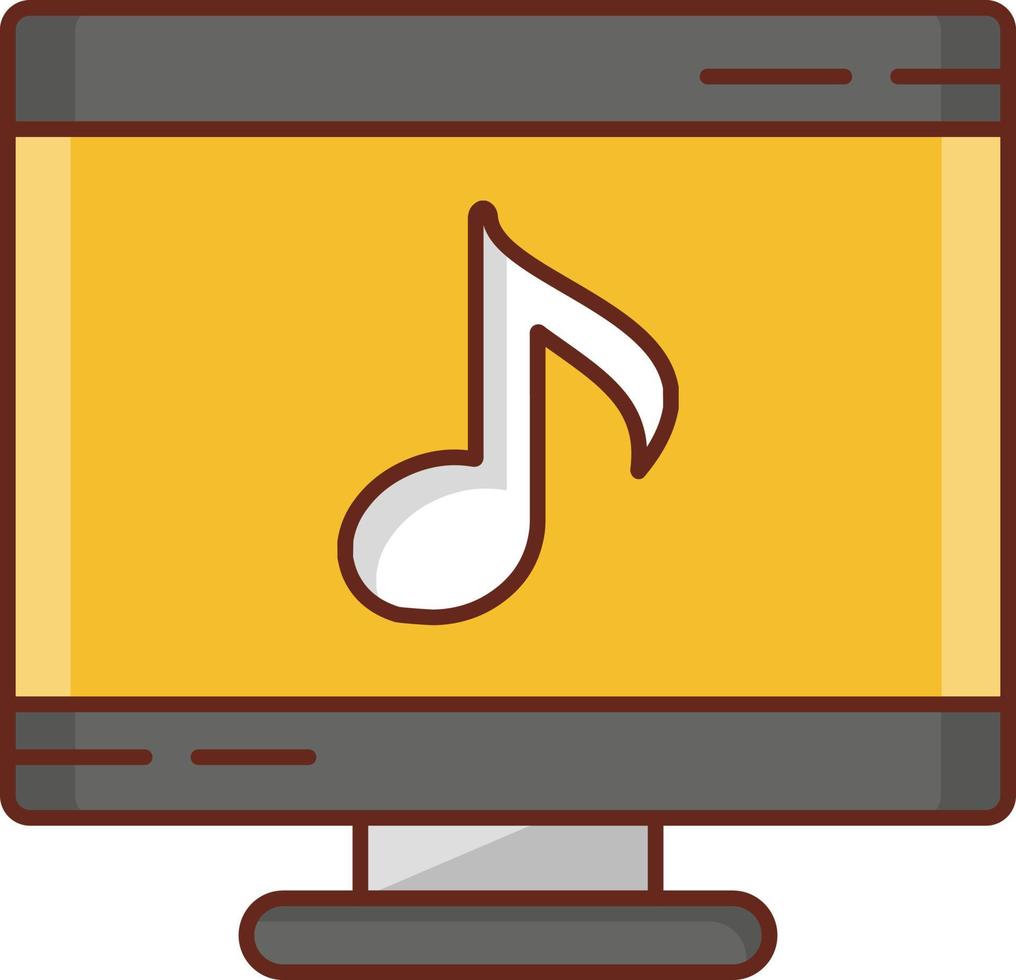 ilustración de vector de audio sobre un fondo transparente. símbolos de primera calidad. icono de color plano de línea vectorial para concepto y diseño gráfico.