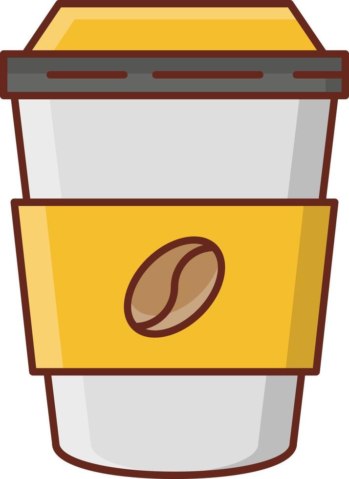 Ilustración de vector de café sobre un fondo transparente. símbolos de primera calidad. icono de color plano de línea vectorial para concepto y diseño gráfico.