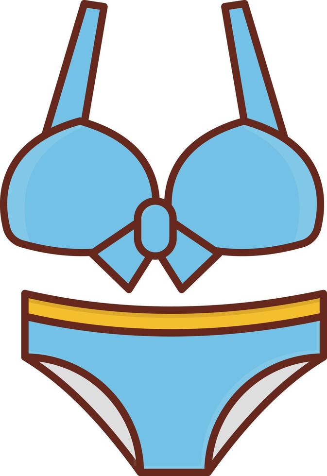 ilustración de vector de bikini sobre un fondo transparente. símbolos de primera calidad. icono de color plano de línea vectorial para concepto y diseño gráfico.