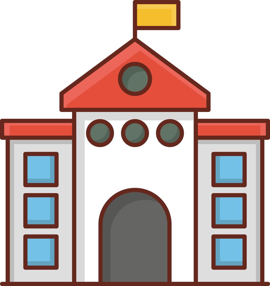 ilustración de vector de escuela sobre un fondo transparente. símbolos de primera calidad. icono de color plano de línea vectorial para concepto y diseño gráfico.