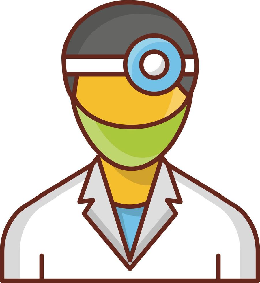 ilustración de vector de médico sobre un fondo transparente. símbolos de primera calidad. icono de color plano de línea vectorial para concepto y diseño gráfico.