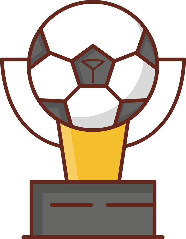 Ilustración de vector de trofeo sobre un fondo transparente. símbolos de primera calidad. icono de color plano de línea vectorial para concepto y diseño gráfico.