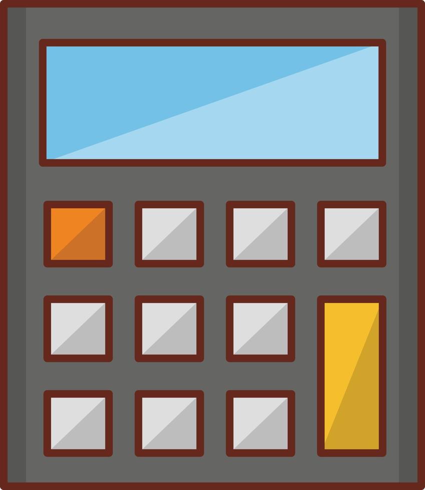 calculator Vector illustration on a transparent background. Premium quality symbols. Vector Line Flat color  icon for concept and graphic design.