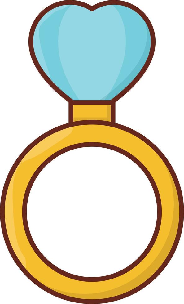 Ilustración de vector de anillo sobre un fondo transparente. símbolos de primera calidad. icono de color plano de línea vectorial para concepto y diseño gráfico.