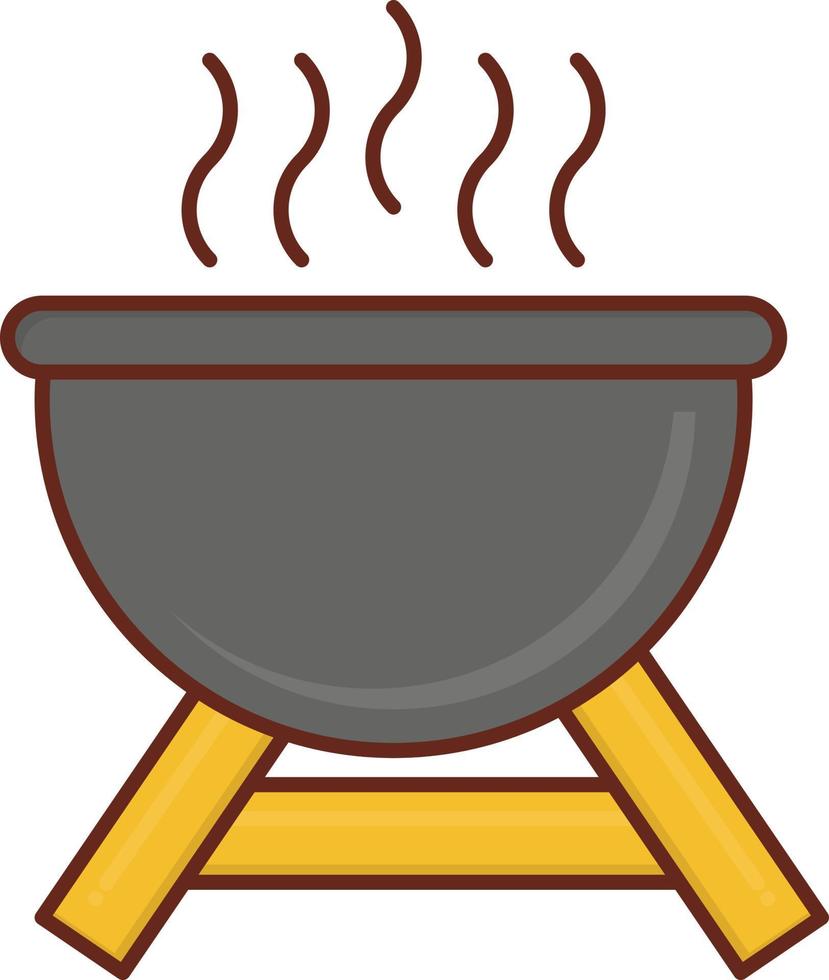 cauldron Vector illustration on a transparent background. Premium quality symbols. Vector Line Flat color  icon for concept and graphic design.