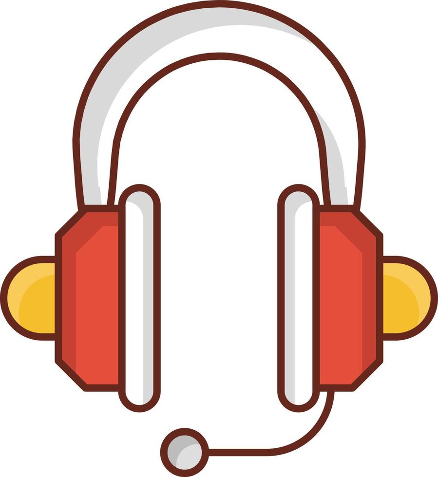 headphone Vector illustration on a transparent background. Premium quality symbols. Vector Line Flat color  icon for concept and graphic design.