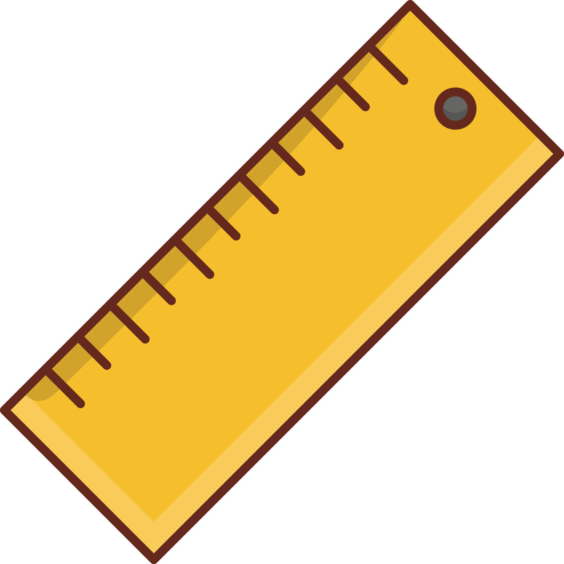 Ruler icon on transparent background Royalty Free Vector