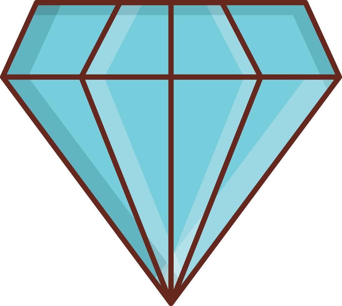 ilustración de vector de diamante sobre un fondo transparente. símbolos de primera calidad. icono de color plano de línea vectorial para concepto y diseño gráfico.
