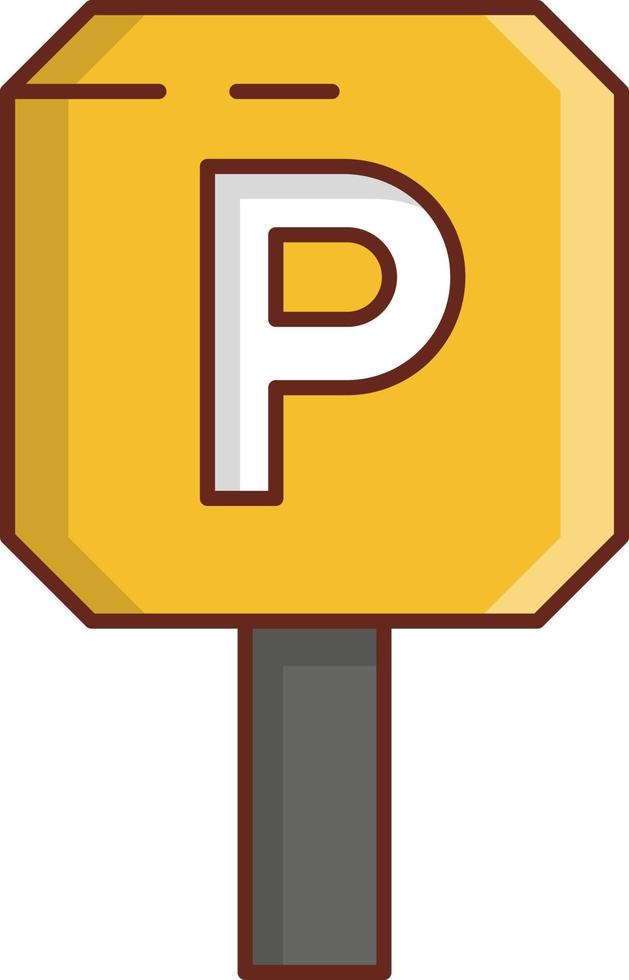 Ilustración de vector de estacionamiento sobre un fondo transparente. símbolos de primera calidad. icono de color plano de línea vectorial para concepto y diseño gráfico.