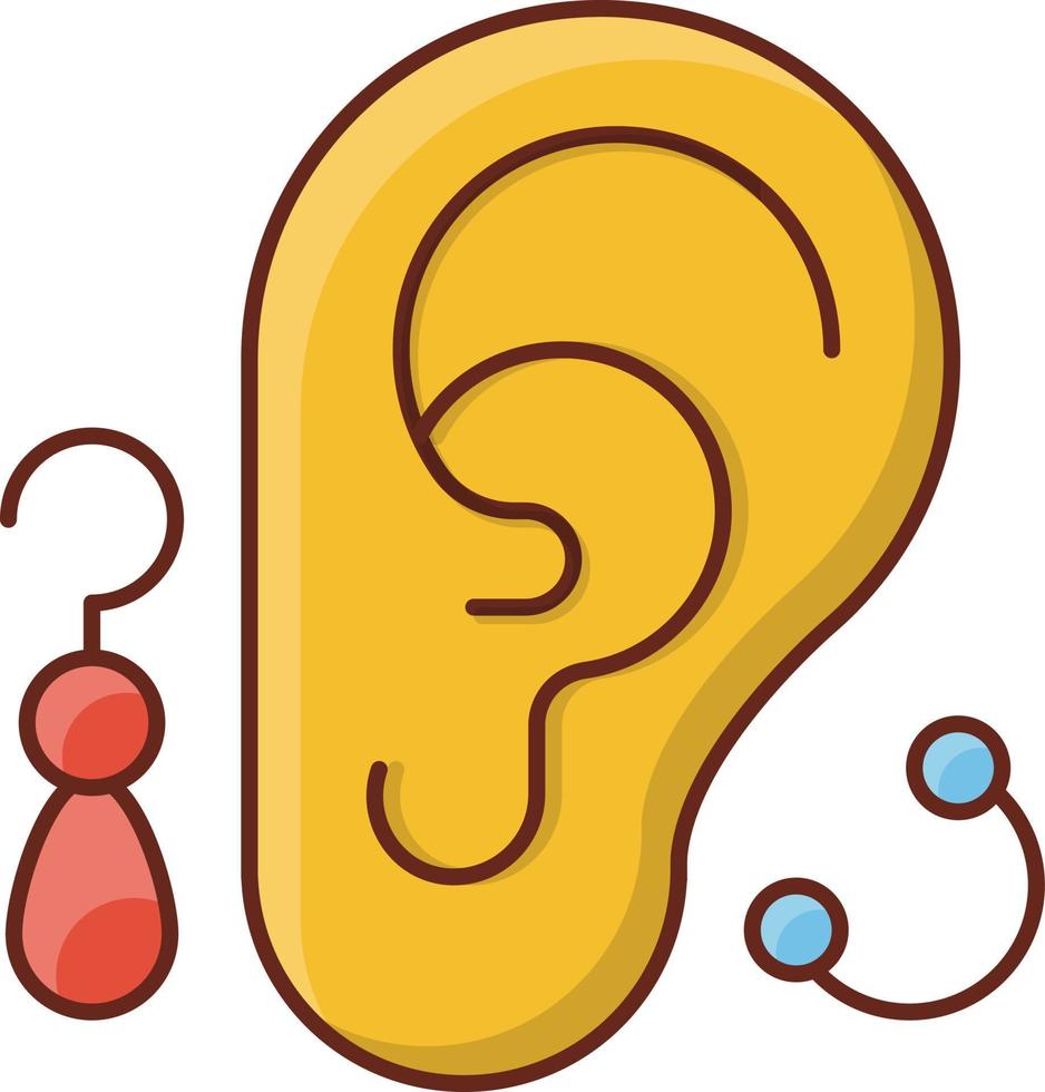 ear Vector illustration on a transparent background. Premium quality symbols. Vector Line Flat color  icon for concept and graphic design.