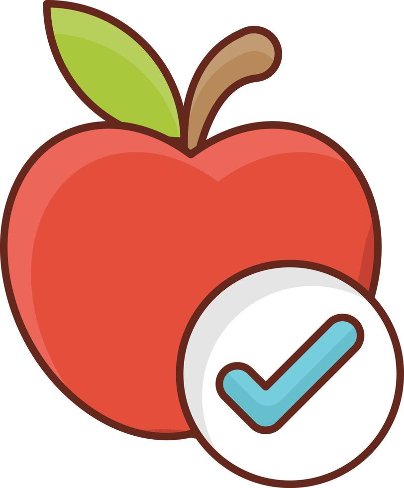 apple Vector illustration on a transparent background. Premium quality symbols. Vector Line Flat color  icon for concept and graphic design.