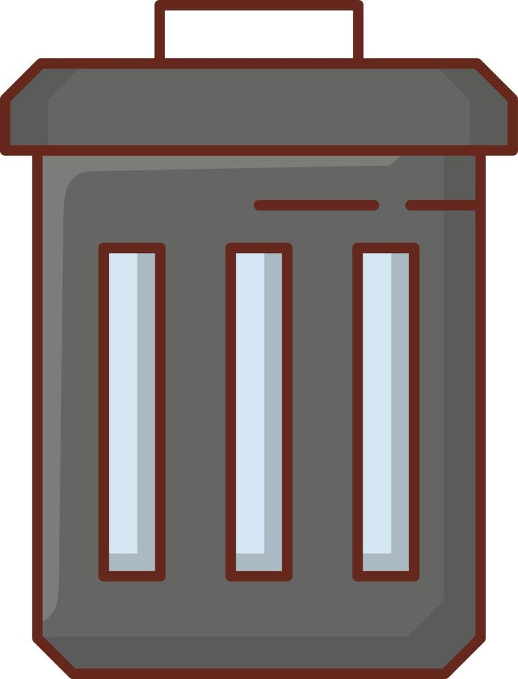 dustbin Vector illustration on a transparent background. Premium quality symbols. Vector Line Flat color  icon for concept and graphic design.