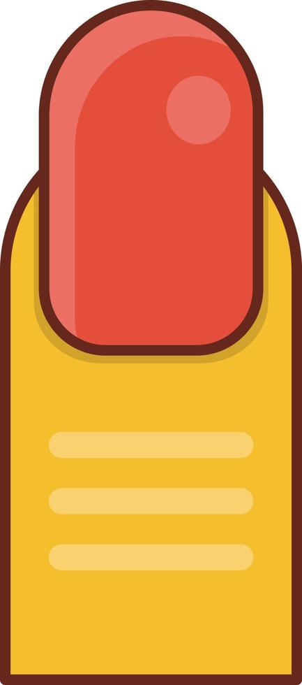 Ilustración de vector de uñas sobre un fondo transparente. símbolos de primera calidad. icono de color plano de línea vectorial para concepto y diseño gráfico.