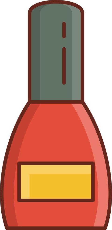 Ilustración de vector de esmalte de uñas sobre un fondo transparente. símbolos de primera calidad. icono de color plano de línea vectorial para concepto y diseño gráfico.