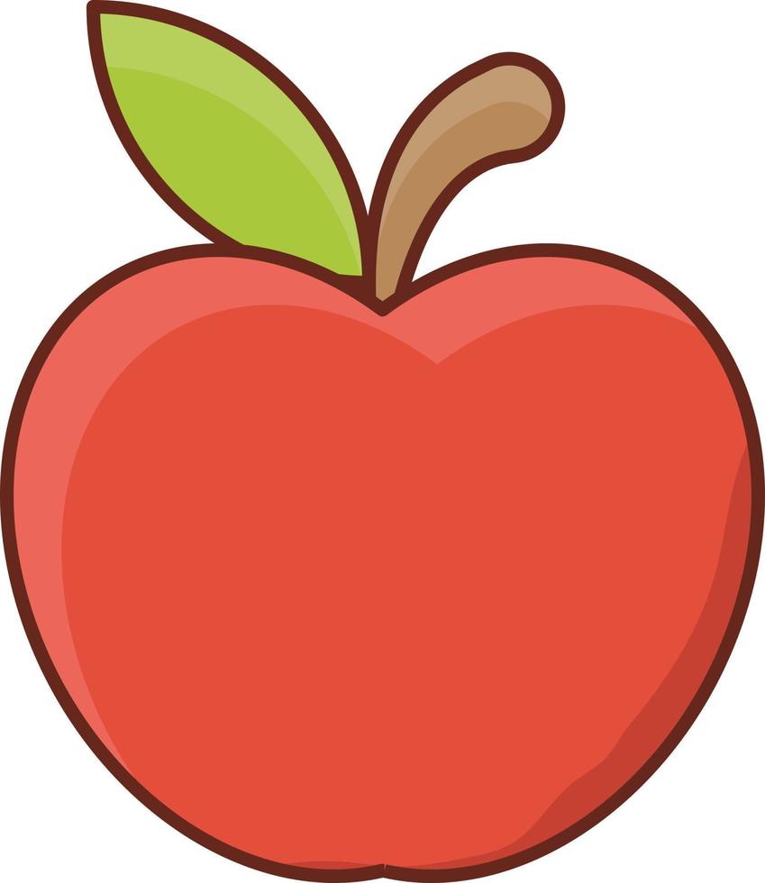 ilustración de vector de manzana sobre un fondo transparente. símbolos de primera calidad. icono de color plano de línea vectorial para concepto y diseño gráfico.