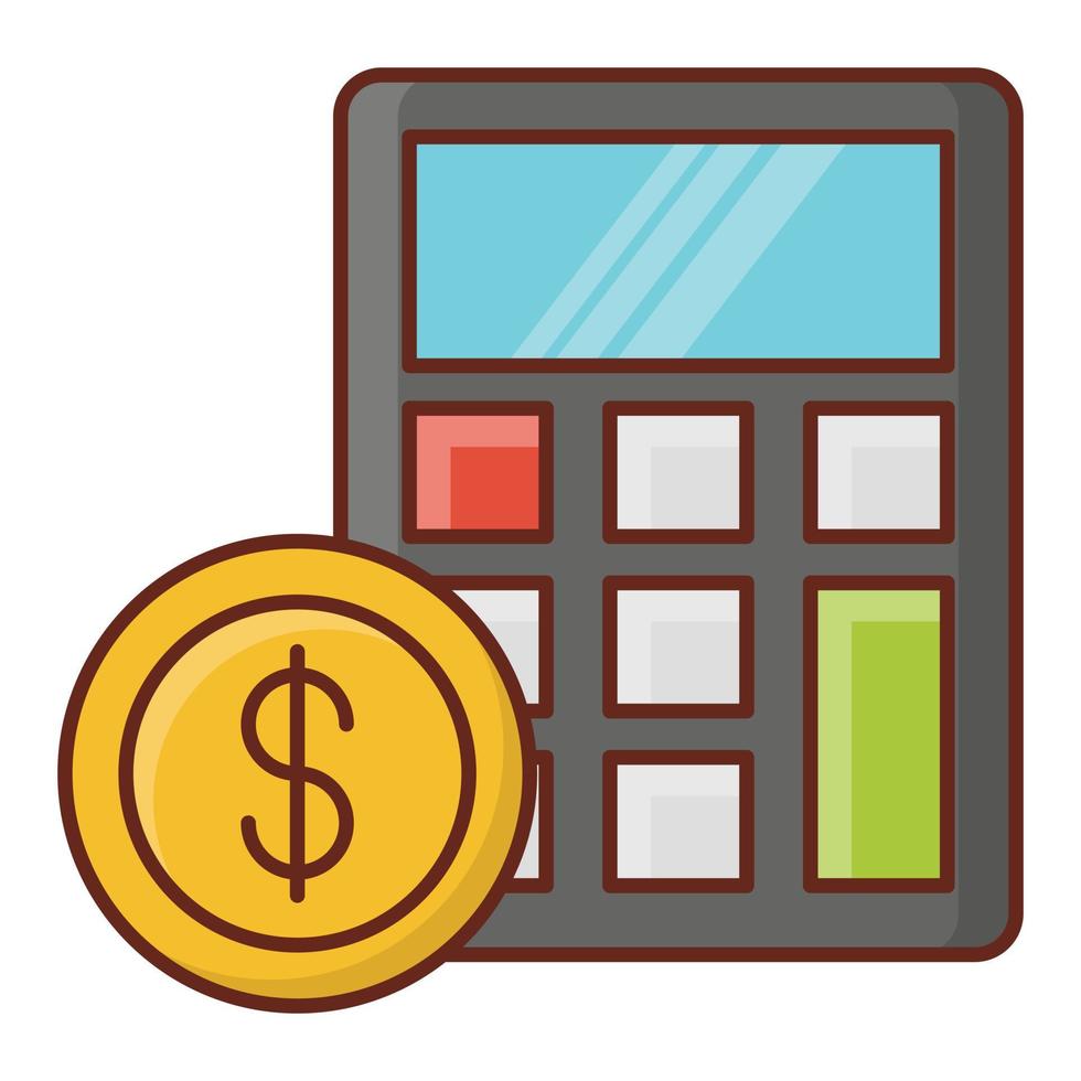calculation Vector illustration on a transparent background. Premium quality symbols. Vector Line Flat color  icon for concept and graphic design.