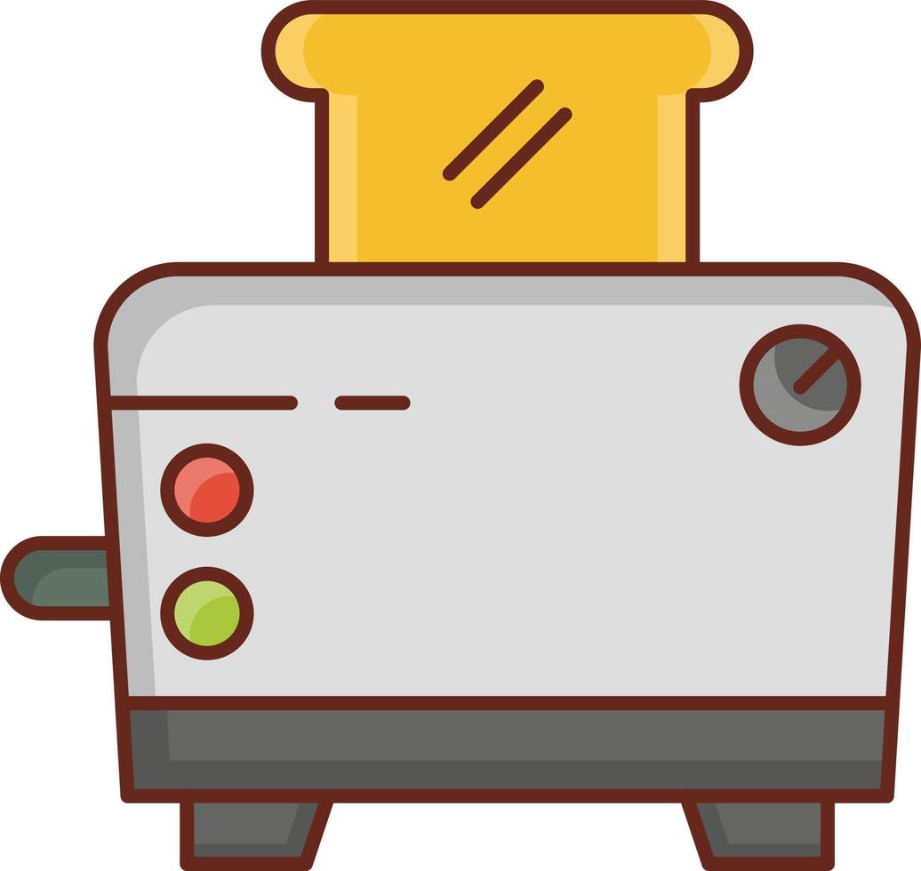 toaster Vector illustration on a transparent background. Premium quality symbols. Vector Line Flat color  icon for concept and graphic design.