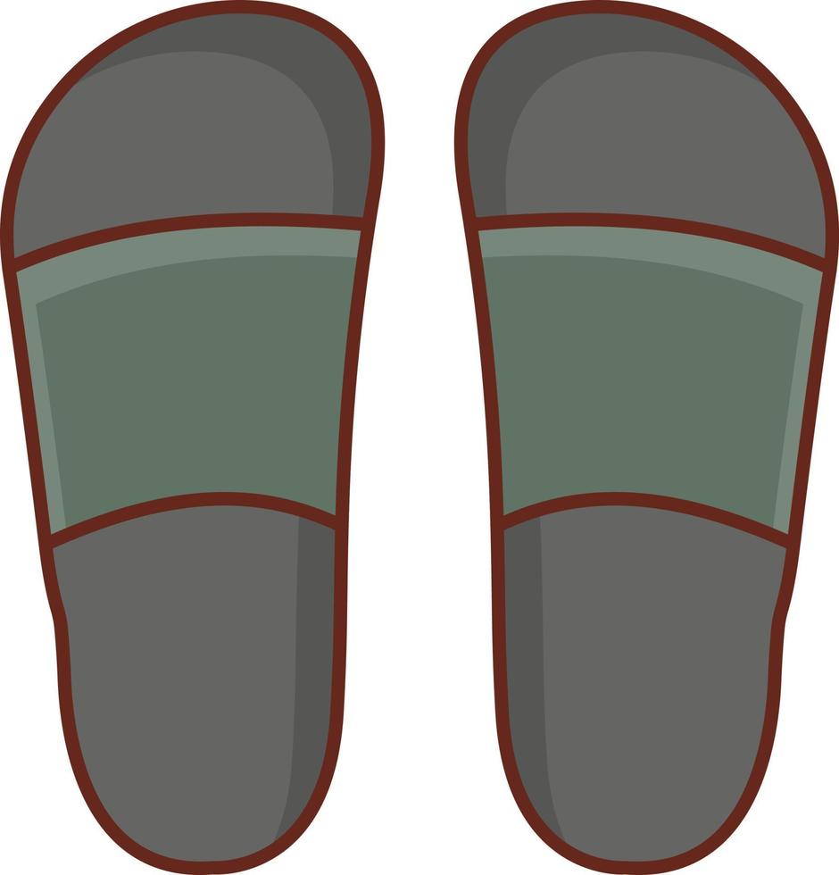 Ilustración de vector de zapatilla sobre un fondo transparente. símbolos de primera calidad. icono de color plano de línea vectorial para concepto y diseño gráfico.