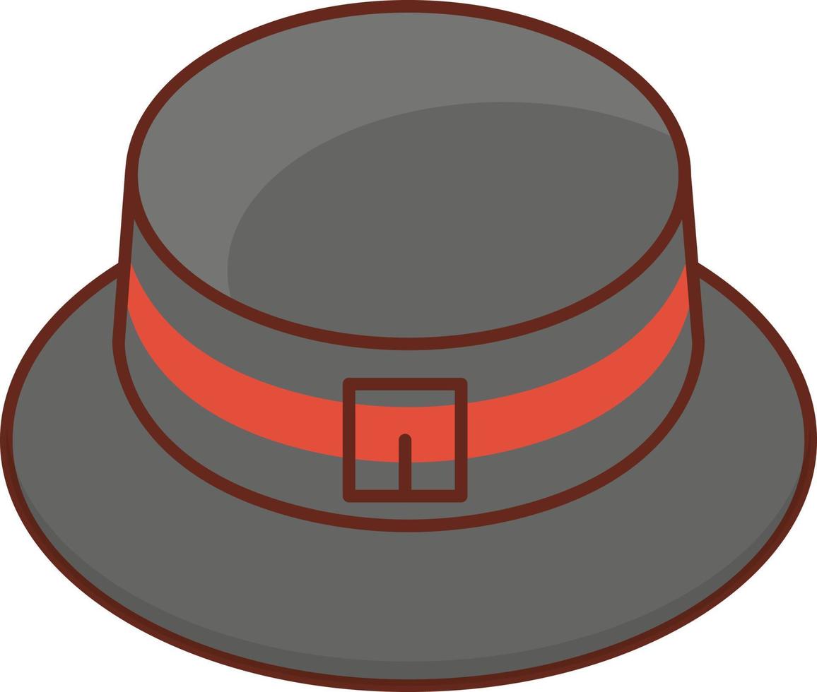 ilustración de vector de sombrero sobre un fondo transparente. símbolos de primera calidad. icono de color plano de línea vectorial para concepto y diseño gráfico.